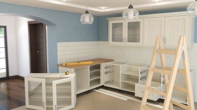 Image of a Kitchen with Cabinet Lights